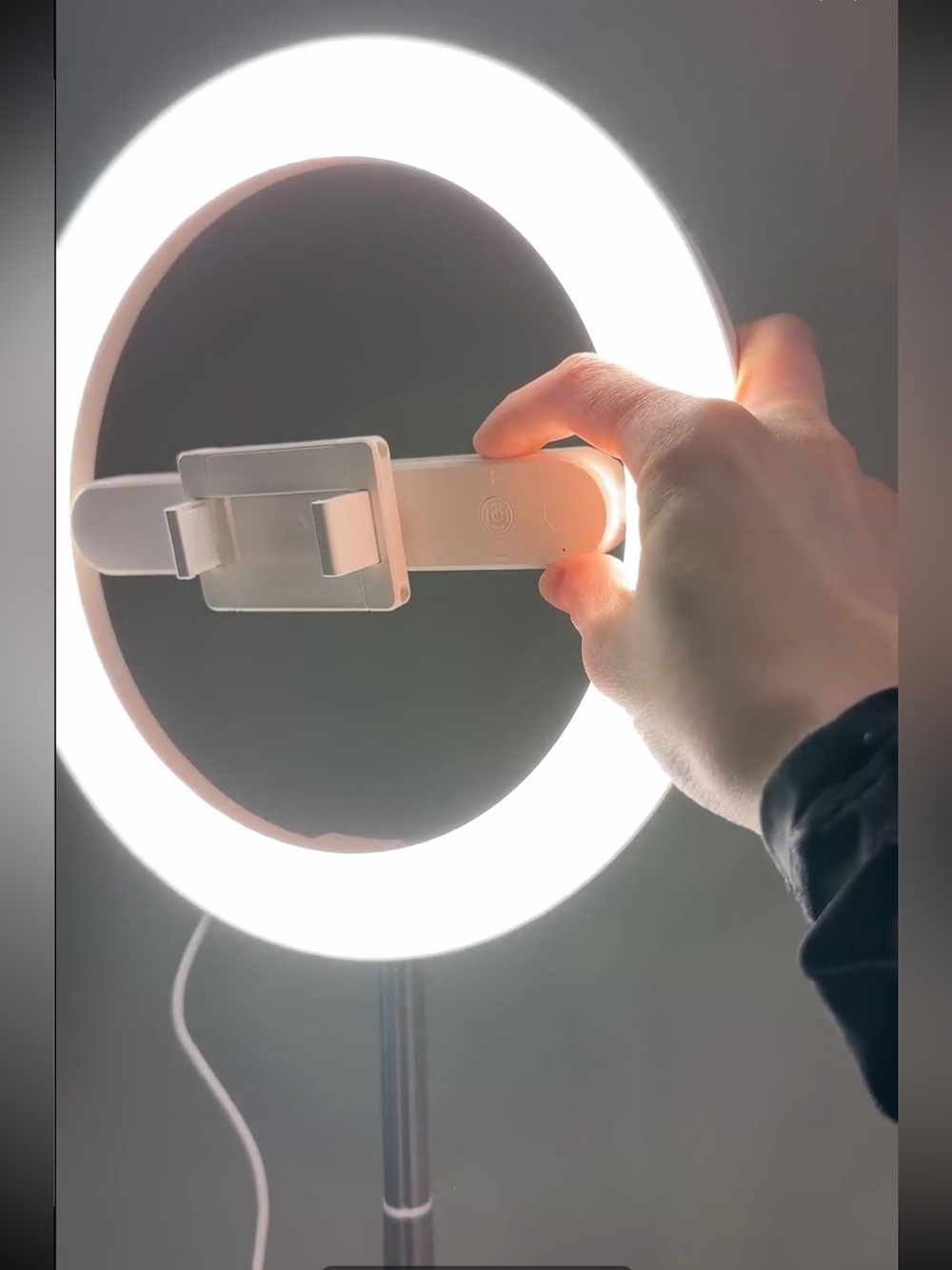 Adjustable LED Floor Lamp with Ring Light and Phone Holder - Picture 12 of 14